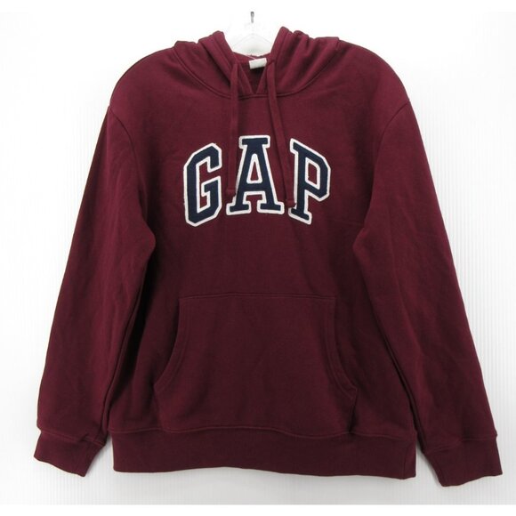 Gap Sweatshirt Medium Pullover Hoodie Spell Out Logo Drawstring NEW - Picture 1 of 11